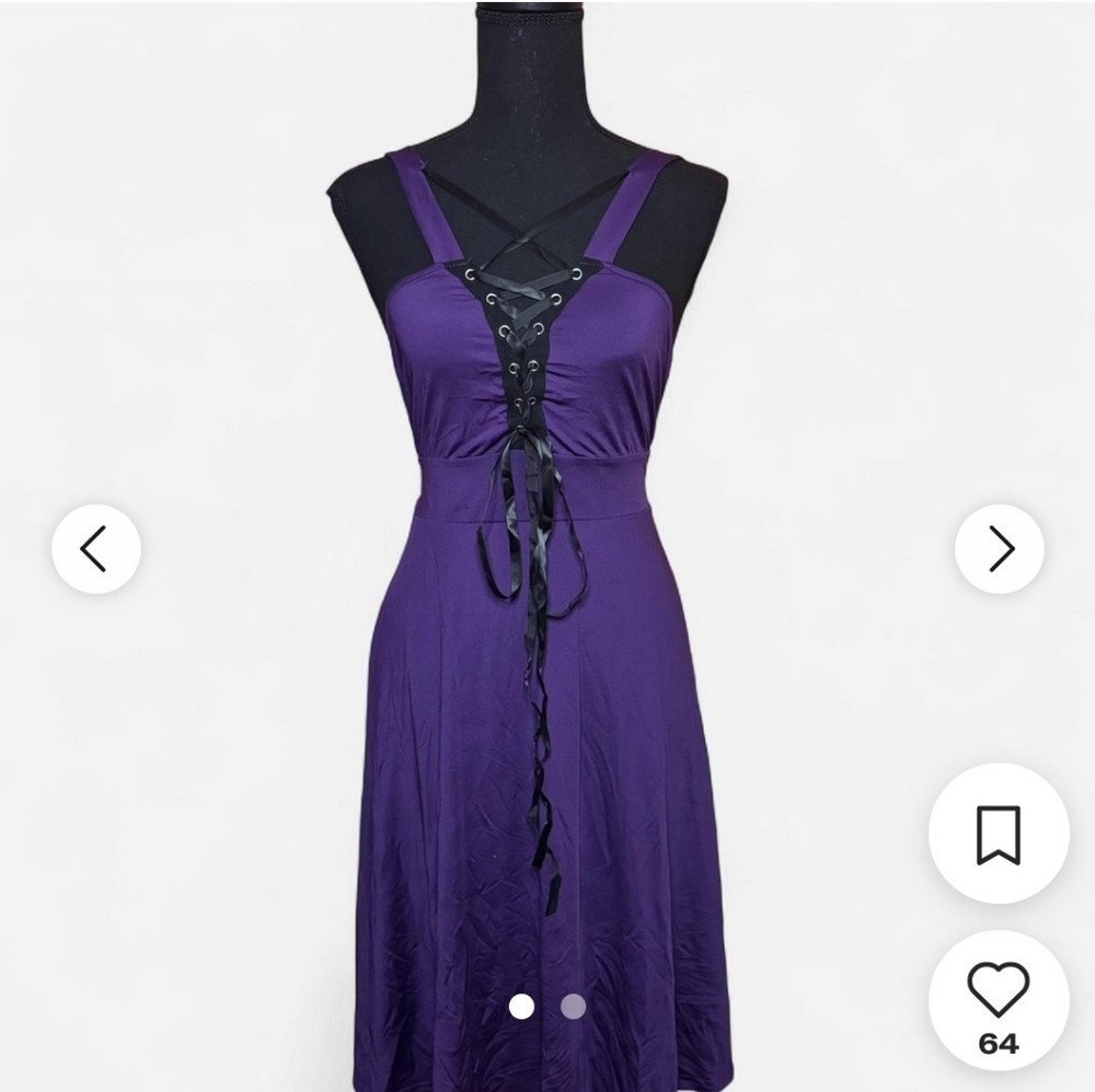 Goth Corsette Women's Small Purple Strappy - Picture 1 of 7